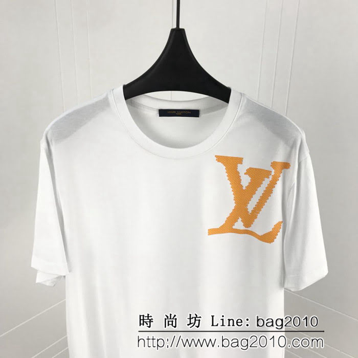 LV路易威登 19早春新款 大LV字母印花 純棉男款短袖 ydi1775
